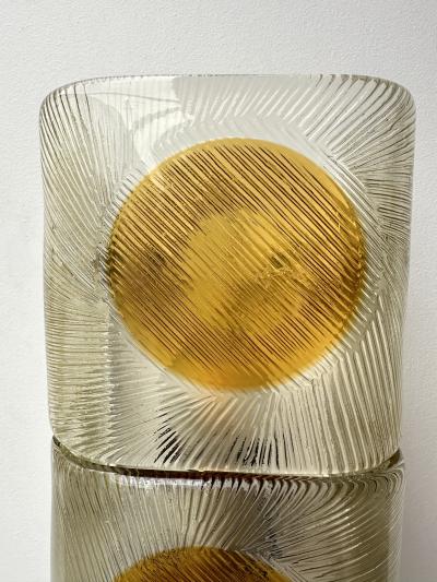  Mazzega Murano Pair of Sconces Murano Glass by Mazzega Italy 1970s