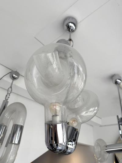 Mazzega Murano Pendant Lighting Murano Glass and Metal by Aldo Nason for Mazzega Italy 1970s