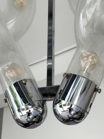 Mazzega Murano Pendant Lighting Murano Glass and Metal by Aldo Nason for Mazzega Italy 1970s