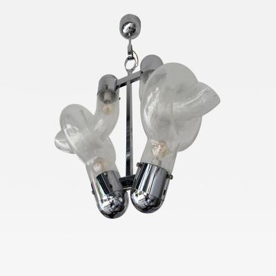  Mazzega Murano Pendant Lighting Murano Glass and Metal by Aldo Nason for Mazzega Italy 1970s