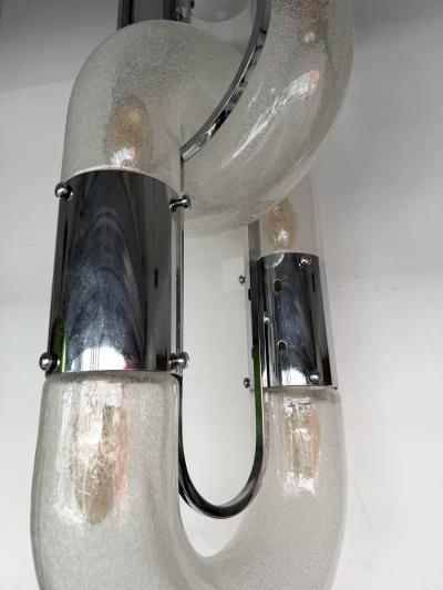  Mazzega Murano Pendant Lighting Murano Glass and Metal by Aldo Nason for Mazzega Italy 1970s