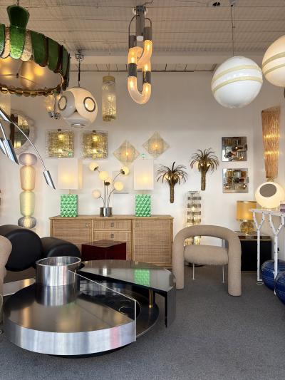  Mazzega Murano Pendant Lighting Murano Glass and Metal by Aldo Nason for Mazzega Italy 1970s