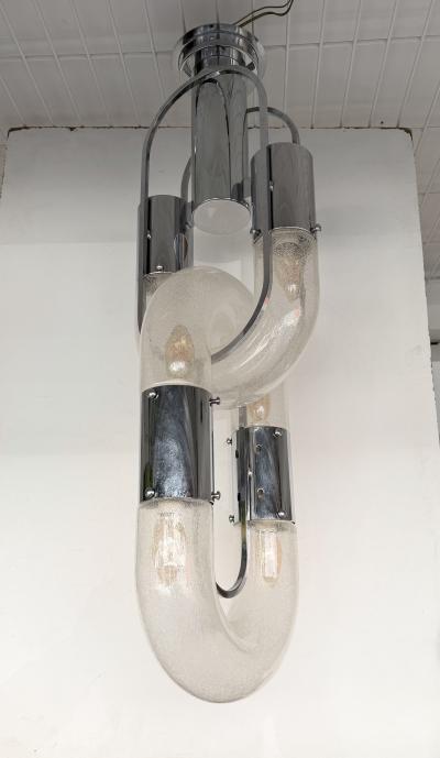  Mazzega Murano Pendant Lighting Murano Glass and Metal by Aldo Nason for Mazzega Italy 1970s