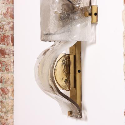  Mazzega Murano Rare Mazzega Murano Wall Light Fixture C 1960 