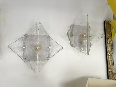  Mazzega Murano Sconce LP253 Murano Glass by Carlo Nason for Mazzega Italy 1970s