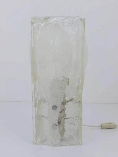 Mazzega Murano Sculptural Mazzega Murano Glass Mid Century Table Side Lamp Italy 1960s