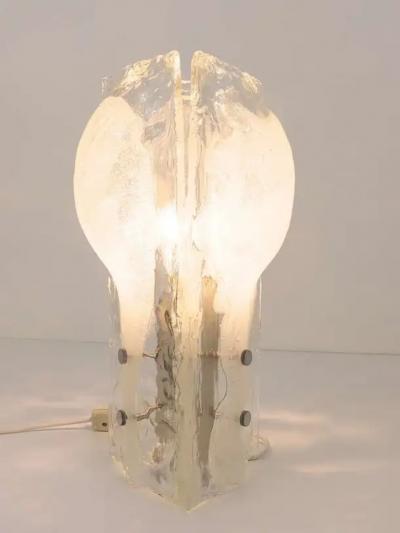 Mazzega Murano Sculptural Mazzega Murano Glass Mid Century Table Side Lamp Italy 1960s