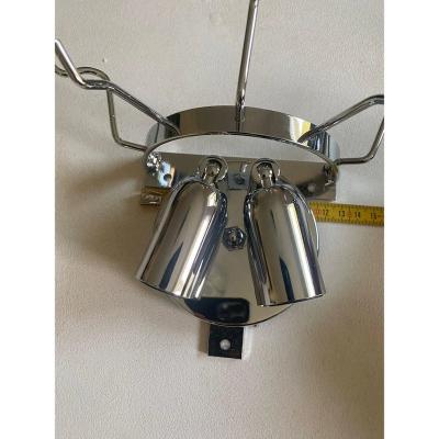  Mazzega Murano Set of 4 Transparent Ricci Murano Glass Wall Sconces in Mazzega Style