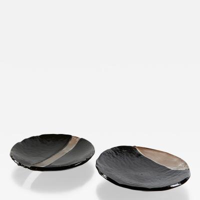  Mazzega Murano Set of Two Murano Glass Centerpieces by Mazzega