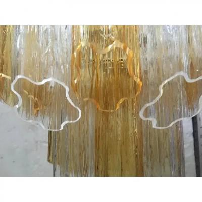  Mazzega Murano Striking Contemporary Murano Glass Sputnik Chandelier in Multicolor