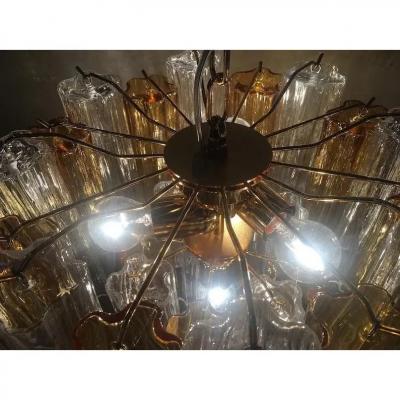  Mazzega Murano Striking Contemporary Murano Glass Sputnik Chandelier in Multicolor