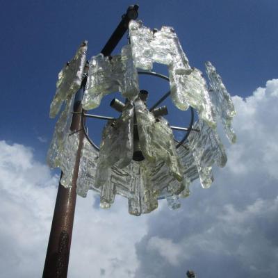 Mazzega Murano Vintage H Shape Murano Glass Mazzega Chandelier by Carlo Nason