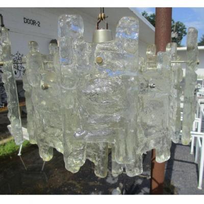Mazzega Murano Vintage H Shape Murano Glass Mazzega Chandelier by Carlo Nason