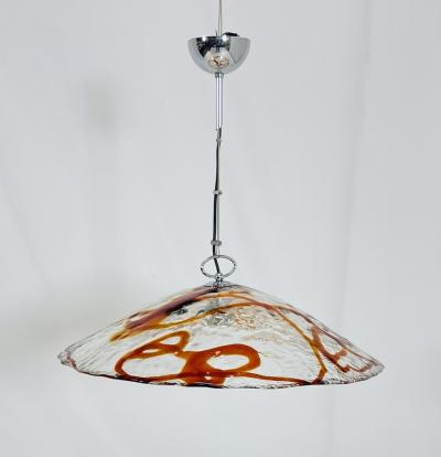 Mazzega Murano Vintage Murano Glass Chandelier by Mazzega Italy 1960s