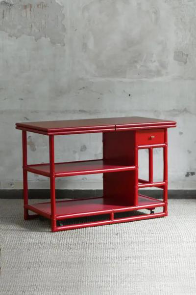  McGuire Furniture John and Elinor McGuire Bamboo cart server buffet Lyda Levi for McGuire San Francisco 1970