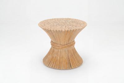  McGuire Furniture John and Elinor McGuire John McGuire Sheaf of Wheat End Table 1975c 