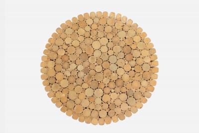  McGuire Furniture John and Elinor McGuire John McGuire Sheaf of Wheat End Table 1975c 