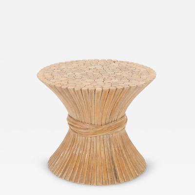  McGuire Furniture John and Elinor McGuire John McGuire Sheaf of Wheat End Table 1975c 