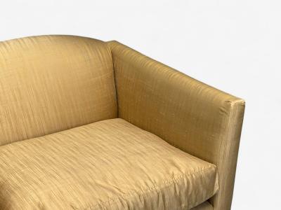  McGuire Furniture John and Elinor McGuire McGuire Bamboo Rattan Fabric Large Lounge Chairs USA 1960s