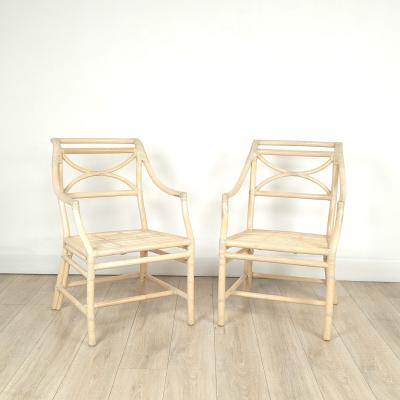  McGuire Furniture John and Elinor McGuire Pair of Vintage McGuire Armchairs circa 1980 Two pairs available