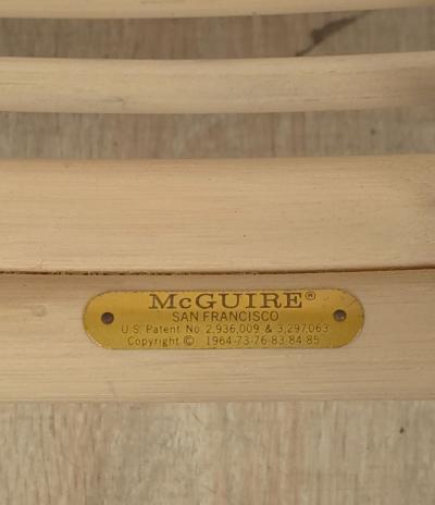  McGuire Furniture John and Elinor McGuire Pair of Vintage McGuire Armchairs circa 1980 Two pairs available