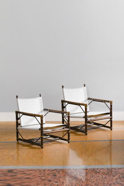  McGuire Furniture Pair of armchairs McGuire San Francisco 1970
