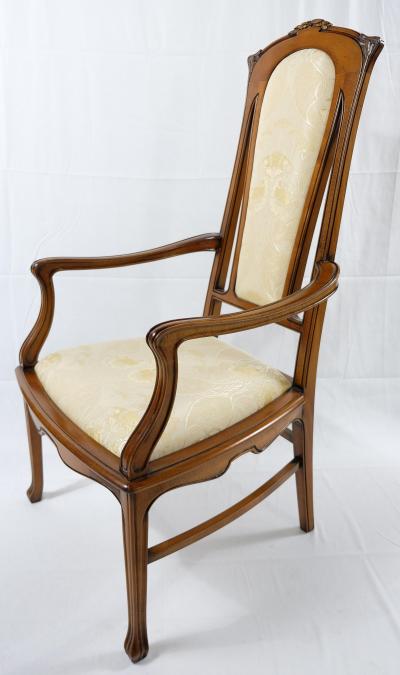  Medea Medea Hand Carved Art Nouveau Style Armchairs Pair