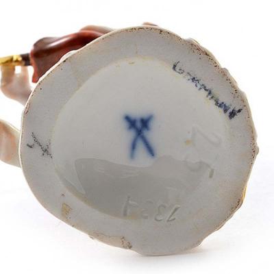  Meissen Antique Meissen Porcelain Figurine of a Cupid Holding an Arrow