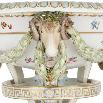  Meissen Antique painted and parcel gilt porcelain vase by Meissen