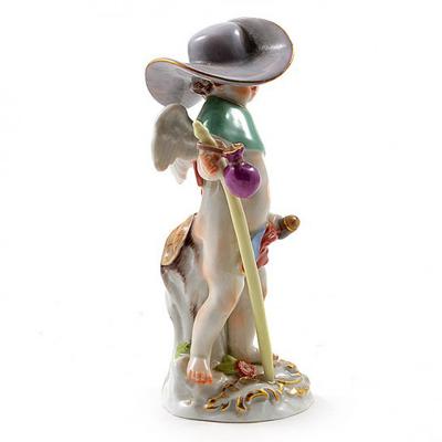  Meissen Meissen Porcelain Figurine Cupid as a Wanderer