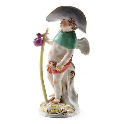  Meissen Meissen Porcelain Figurine Cupid as a Wanderer