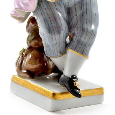  Meissen Meissen Porcelain Figurine of a Boy with Grapes