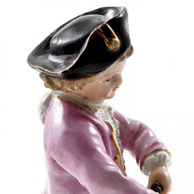  Meissen Meissen Porcelain Figurine of a Boy with Grapes