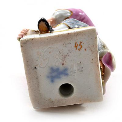  Meissen Meissen Porcelain Figurine of a Boy with Grapes