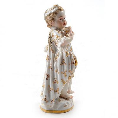  Meissen Meissen Porcelain Figurine of a Child Girl with a Cup