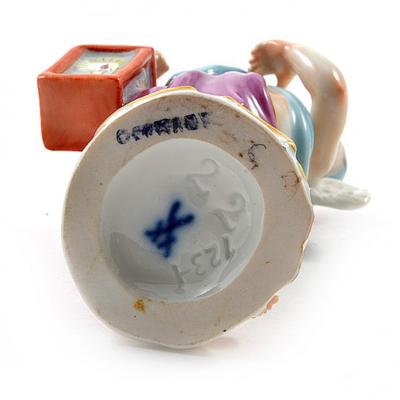  Meissen Meissen Porcelain Figurine of a Cupid Light Keeper