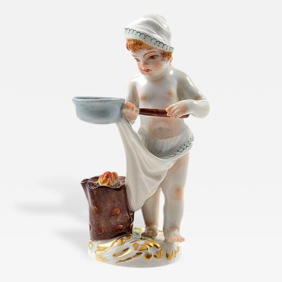  Meissen Meissen Porcelain Figurine of a Cupid as a Cook