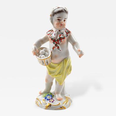  Meissen Meissen Porcelain Figurine of a Cupid as an Egg Seller