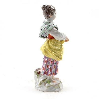  Meissen Meissen Porcelain Figurine of a Girl with a Book
