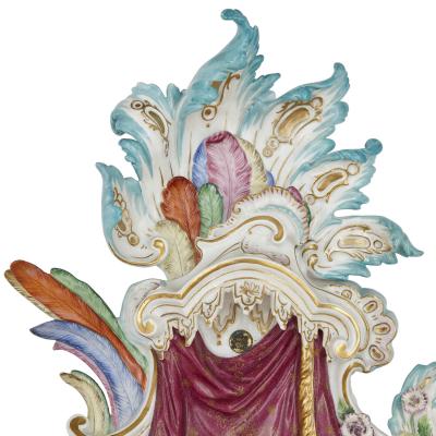  Meissen Pair of porcelain wall sconces by Meissen
