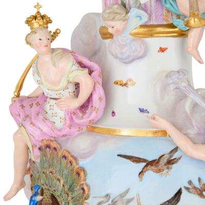  Meissen Porcelain Manufactory Antique Meissen Porcelain Elements Ewer Emblematic of Air