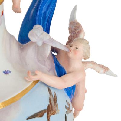  Meissen Porcelain Manufactory Antique Meissen Porcelain Elements Ewer Emblematic of Air