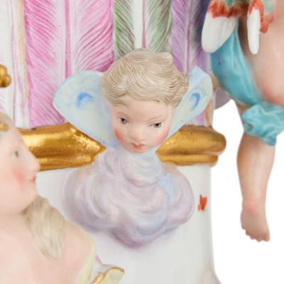  Meissen Porcelain Manufactory Antique Meissen Porcelain Elements Ewer Emblematic of Air
