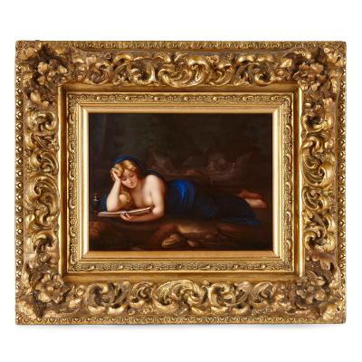  Meissen Porcelain Manufactory Antique Meissen porcelain plaque after Correggio