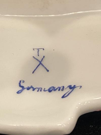  Meissen Porcelain Manufactory BEAUTIFUL MEISSEN CHERUB AND FLOWERS PORCELAIN CLOCK