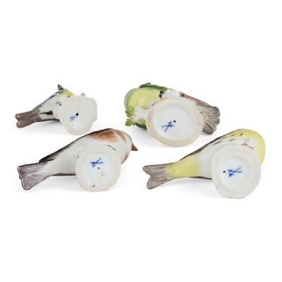  Meissen Porcelain Manufactory Collection of four Meissen porcelain bird models