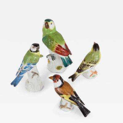  Meissen Porcelain Manufactory Collection of four Meissen porcelain bird models