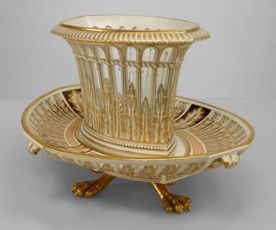  Meissen Porcelain Manufactory Continental German Meissen Porcelain and Gilt Centerpiece