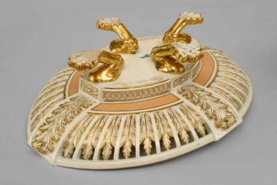  Meissen Porcelain Manufactory Continental German Meissen Porcelain and Gilt Centerpiece