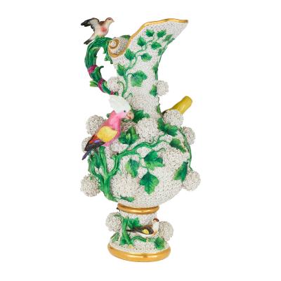  Meissen Porcelain Manufactory Large antique Schneeballen porcelain ewer by Meissen